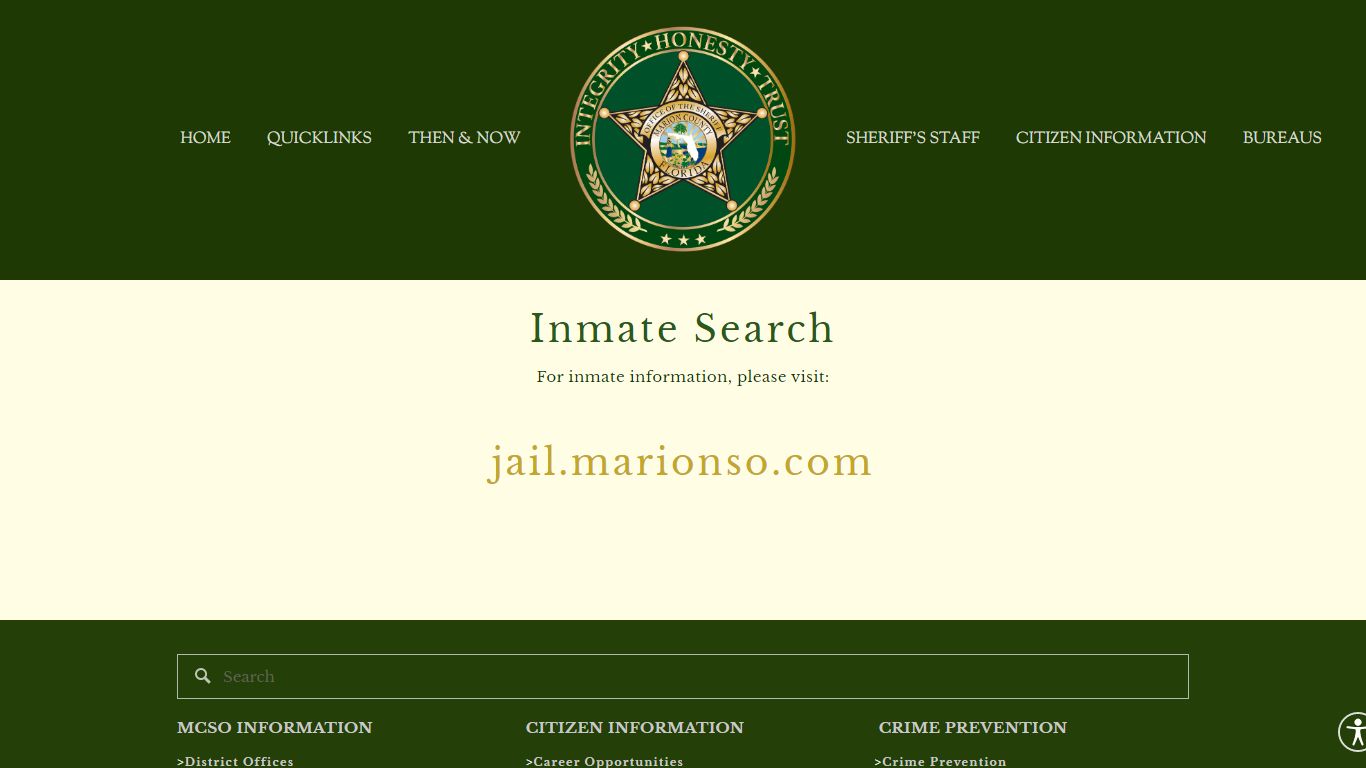 INMATE SEARCH — Marion County Sheriff's Office